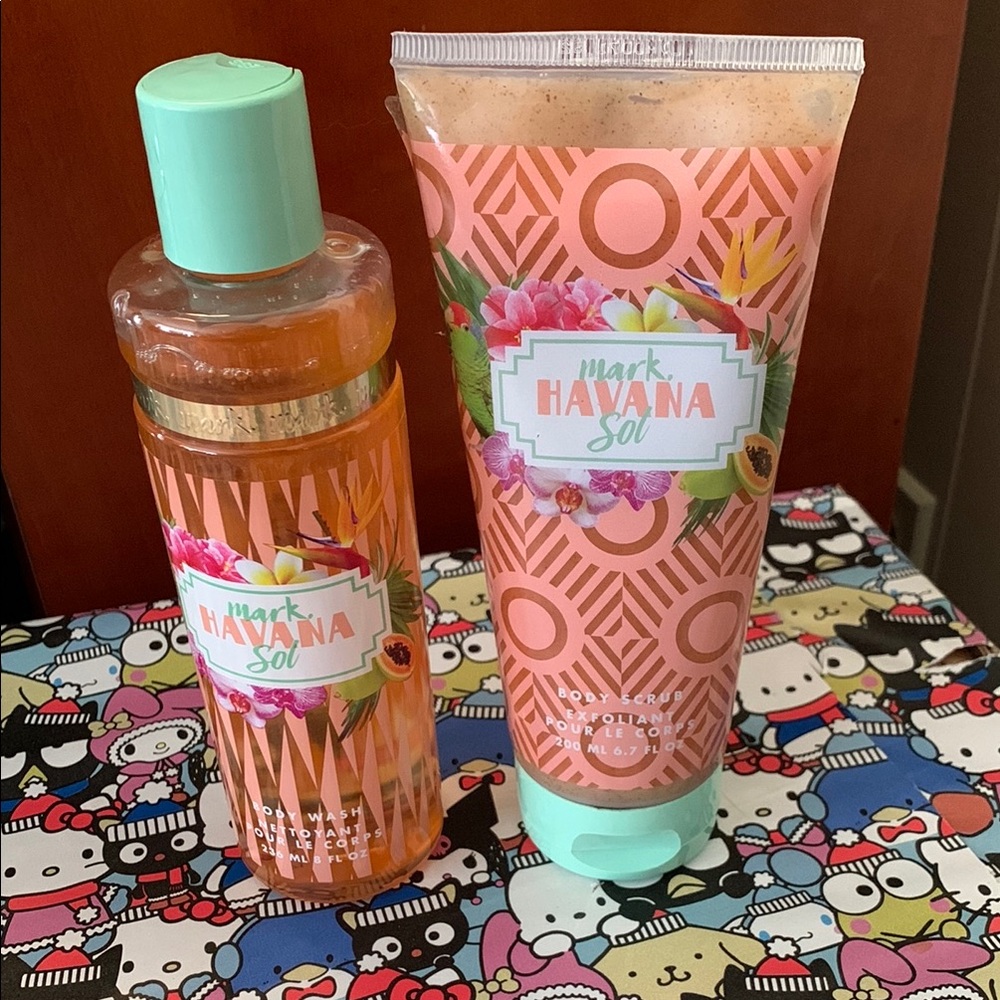 mark. by Avon Havana Sol Body Wash and Body Scrub Set